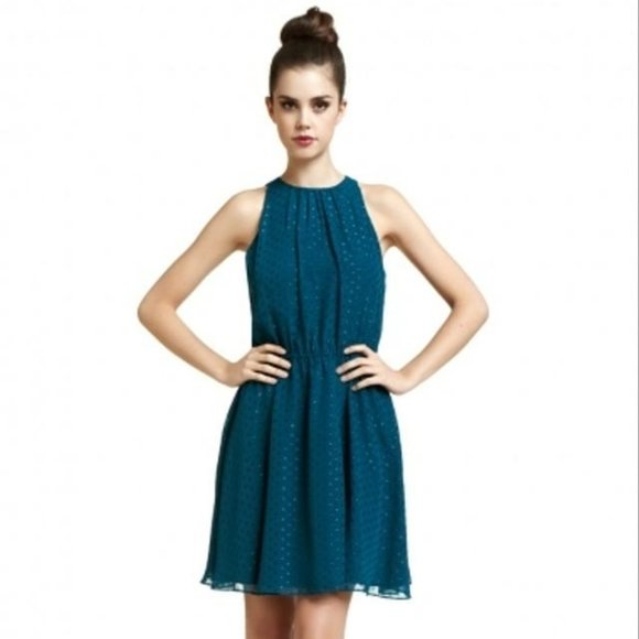 Erin Fetherston Dresses & Skirts - Erin Fetherston Teal Shirred Neck Sheath Bnwt Orig Price Cocktail Dress